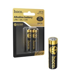 Hoco JA1A Alkaline Cell Battery LR6/AA/1.5V (2PC) Black